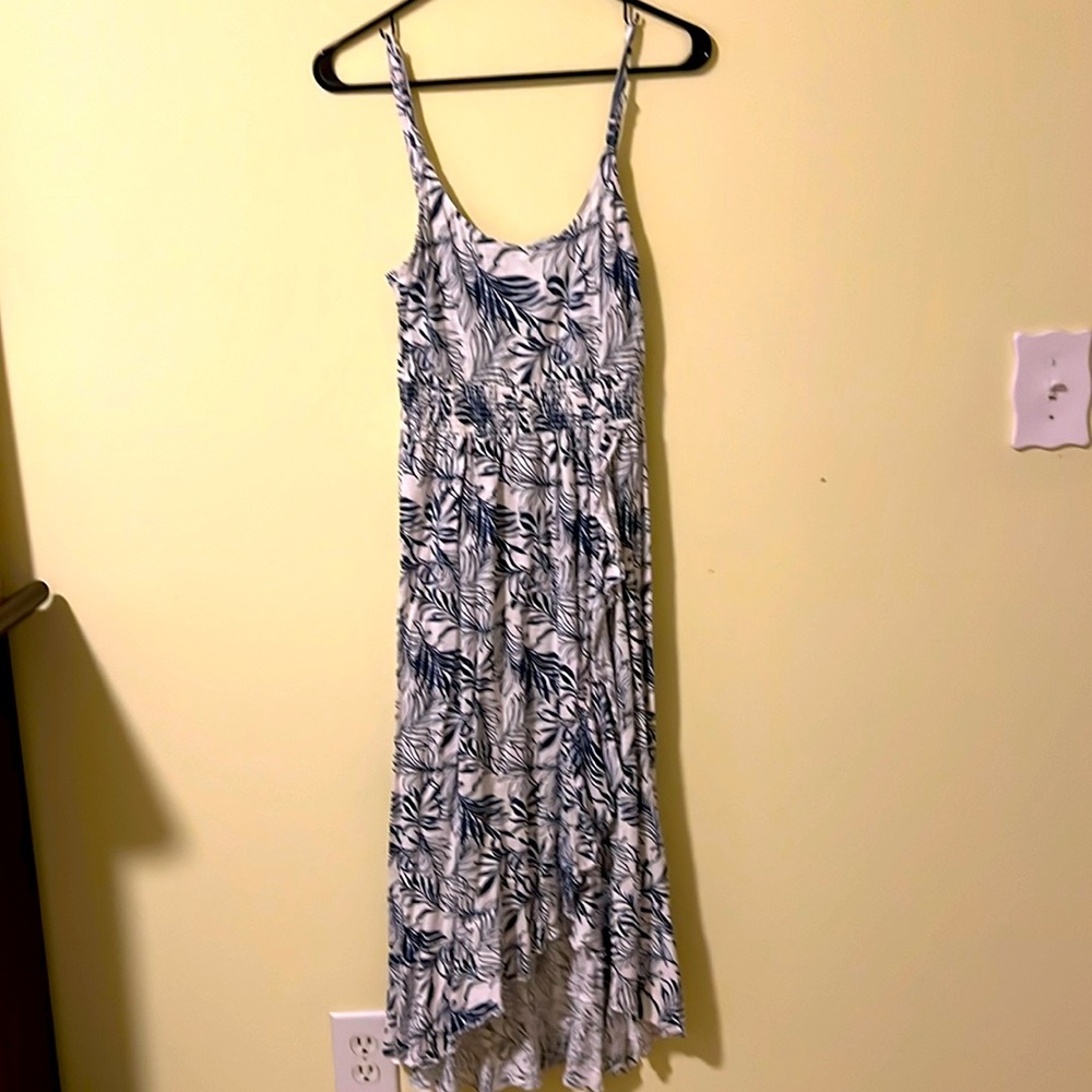 Carved design, beautiful blueprint, cotton dress